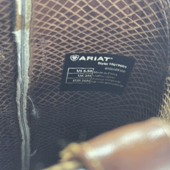 Ariat Women’s Round Up Remuda Brown Leather Cowboy Boots Women's 5.5 or 4 Youth - Picture 9 of 16